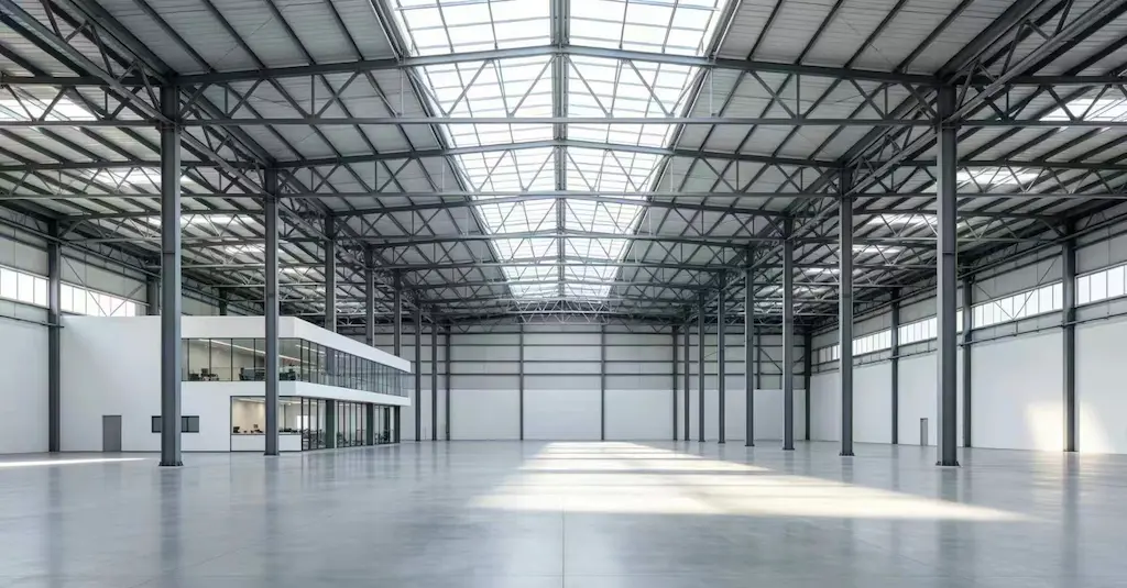 88m &times; 37m &times; 9.5m prefabricated steel structure warehouse with office facilities